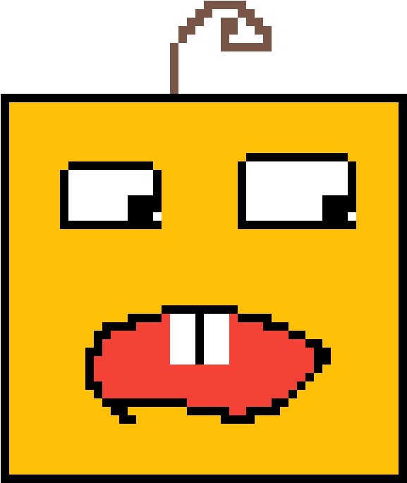 Pixelated Annoyed Face PNG