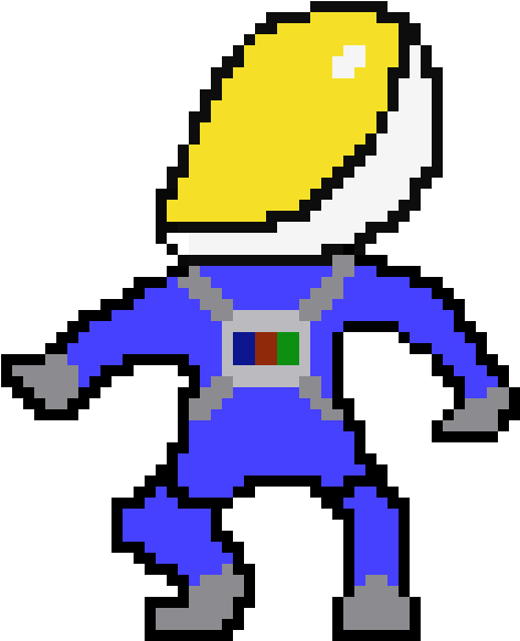 Pixelated Astronaut Artwork PNG