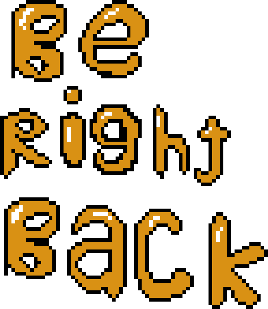 Pixelated B R B Sign PNG