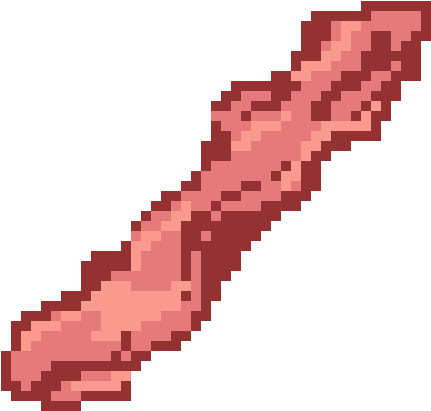 Pixelated Bacon Strip PNG