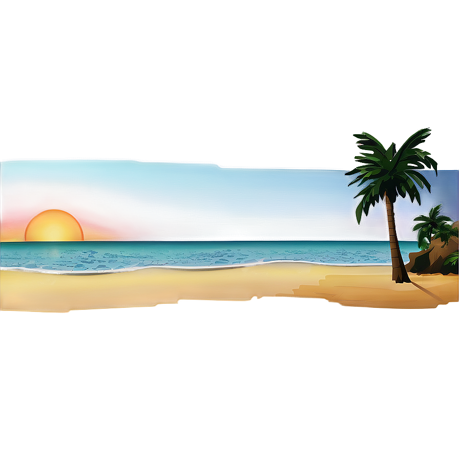 Pixelated Beach Sunset Png Ira PNG