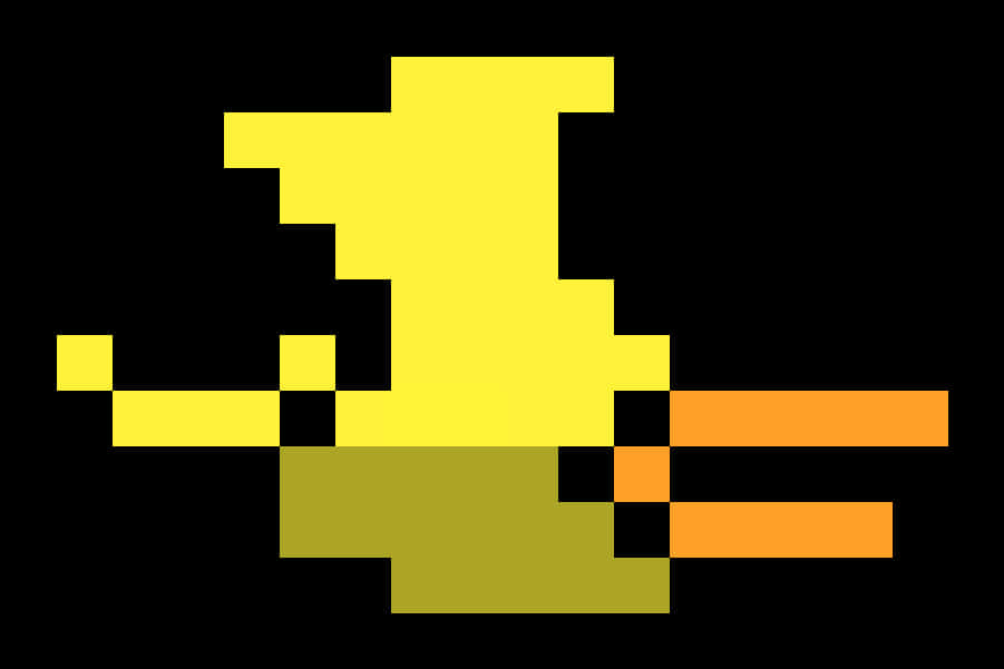 Pixelated Bird Silhouette PNG