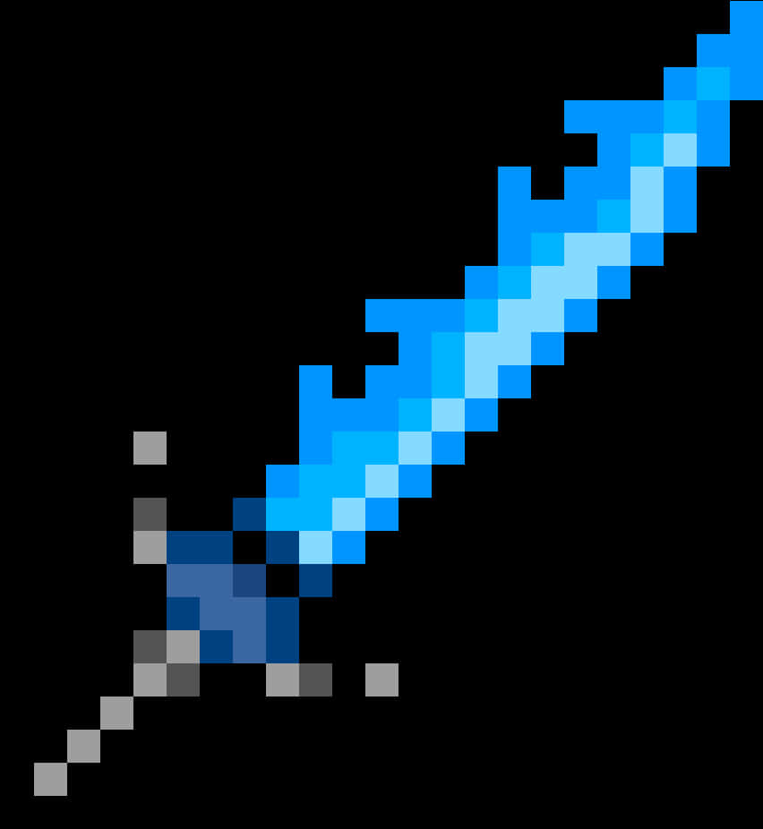 Pixelated Blue Arrow PNG