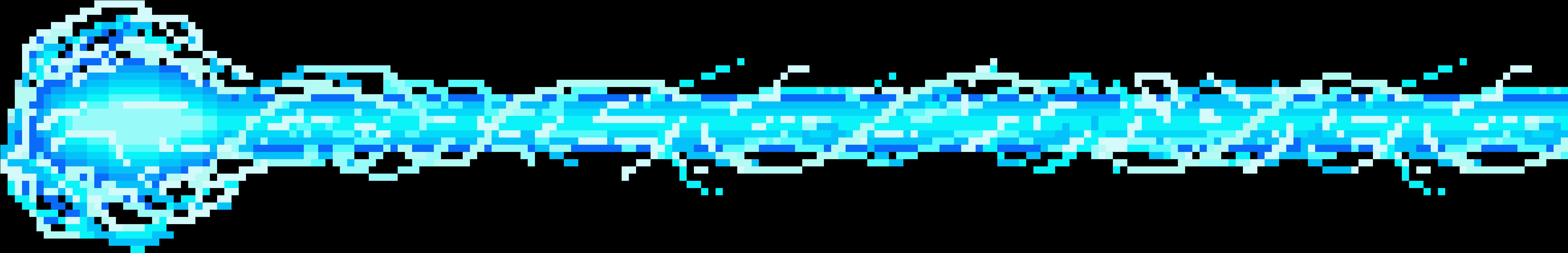Pixelated Blue Laser Beam PNG
