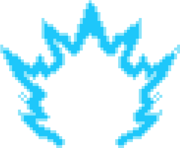 Pixelated Blue Super Saiyan Aura PNG