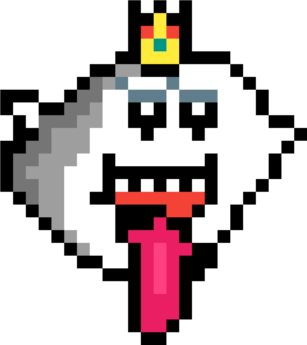 Pixelated Boo Ghost Super Mario PNG