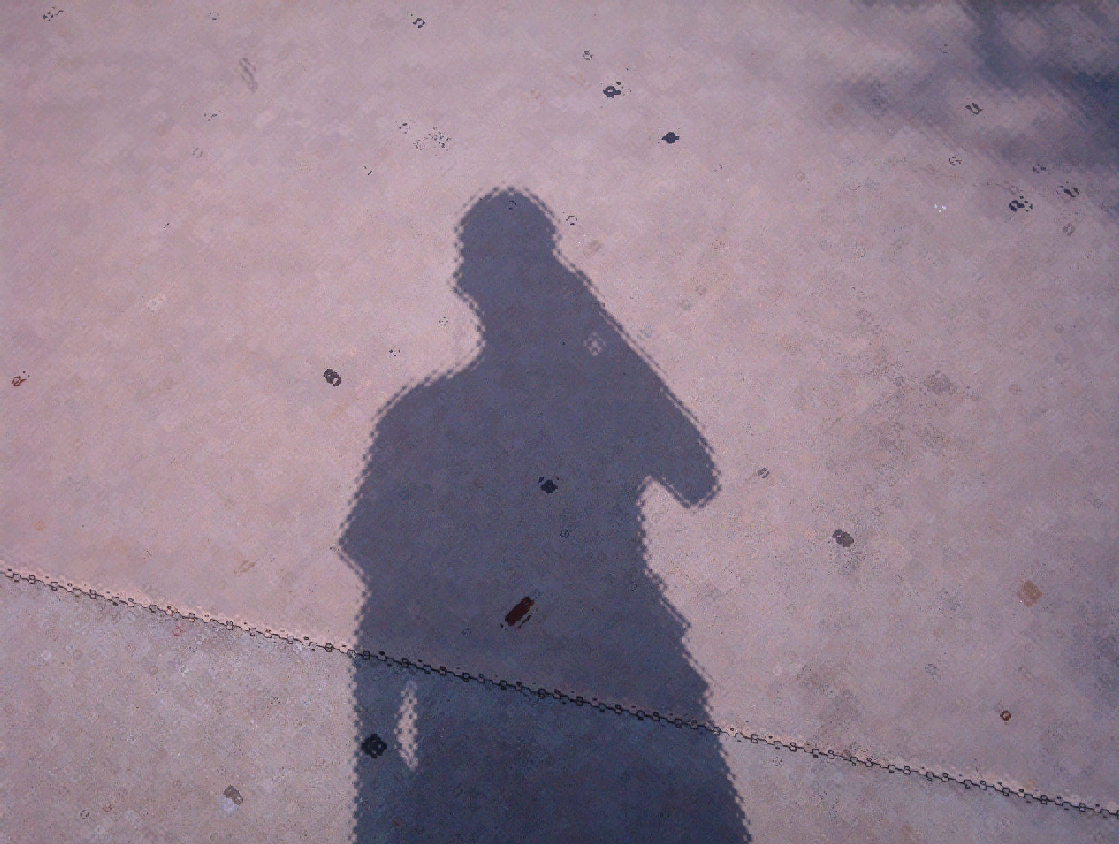 Pixelated Boy Shadow Selfie Wallpaper