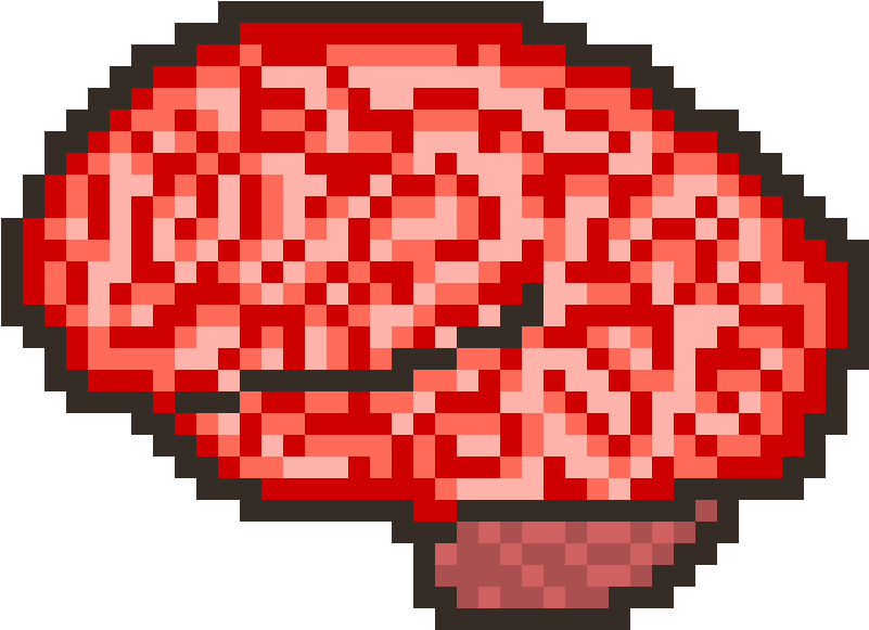 Pixelated Brain Illustration.png PNG