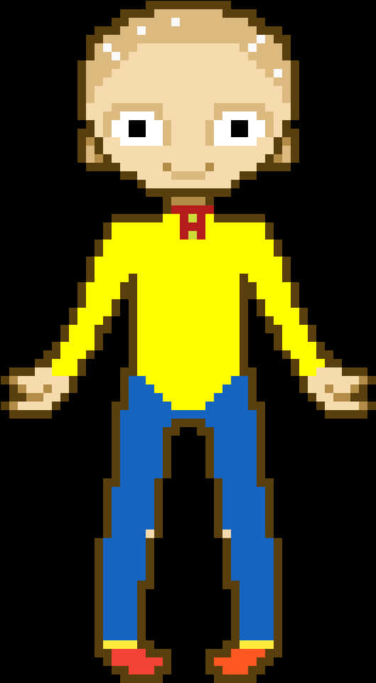 Download Pixelated Caillou Standing | Wallpapers.com