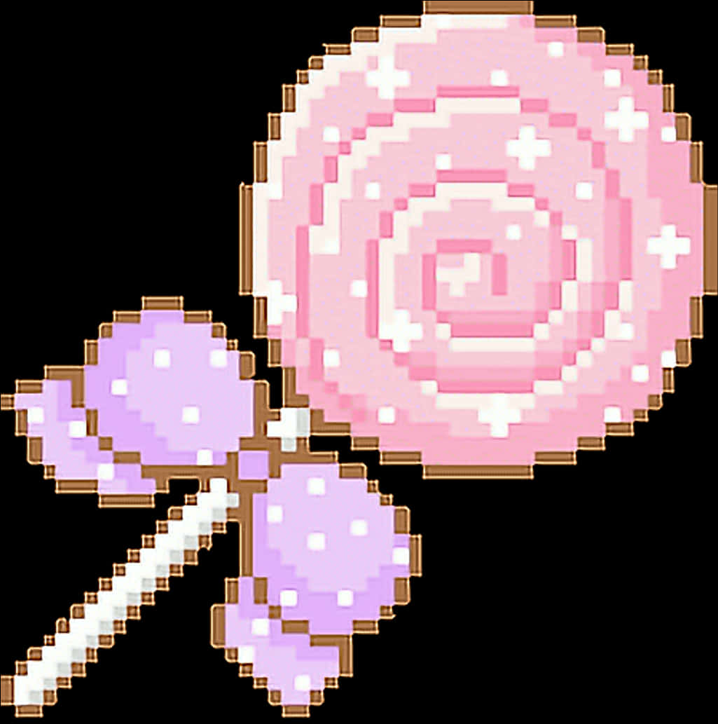 Pixelated Candy Lollipop PNG
