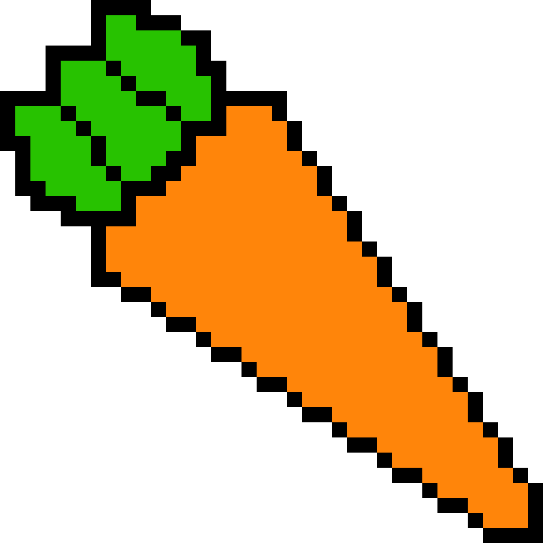 Download Pixelated Carrot Icon | Wallpapers.com