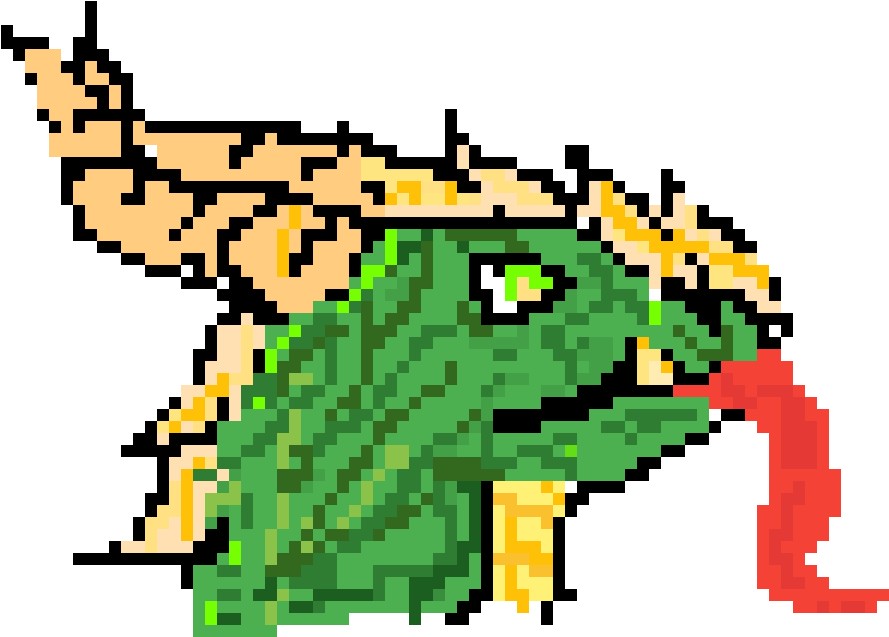 Pixelated Celtic Dragon Artwork PNG