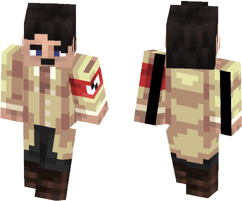 Pixelated Character Model Minecraft PNG