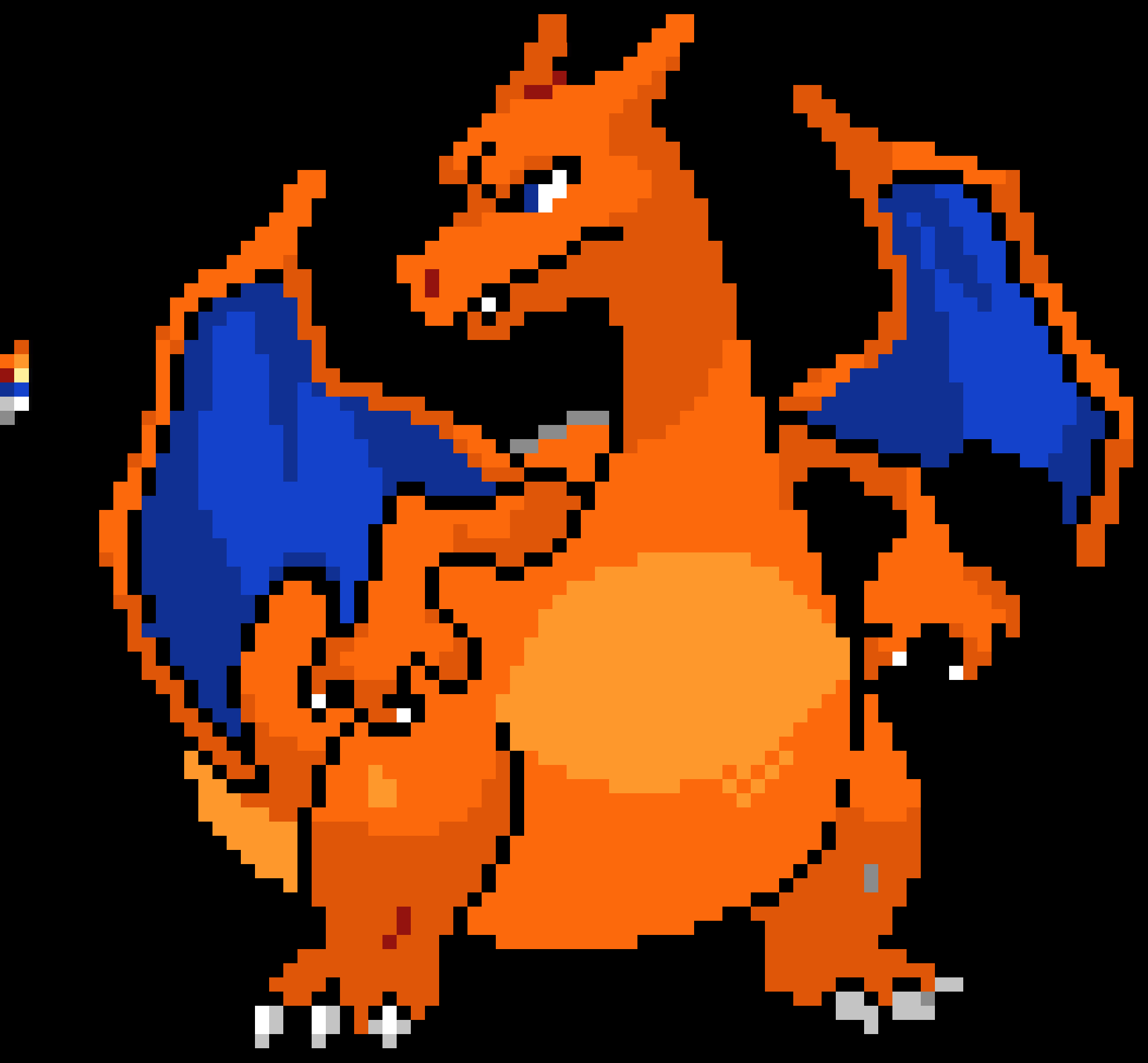 Pixelated Charizard Artwork PNG