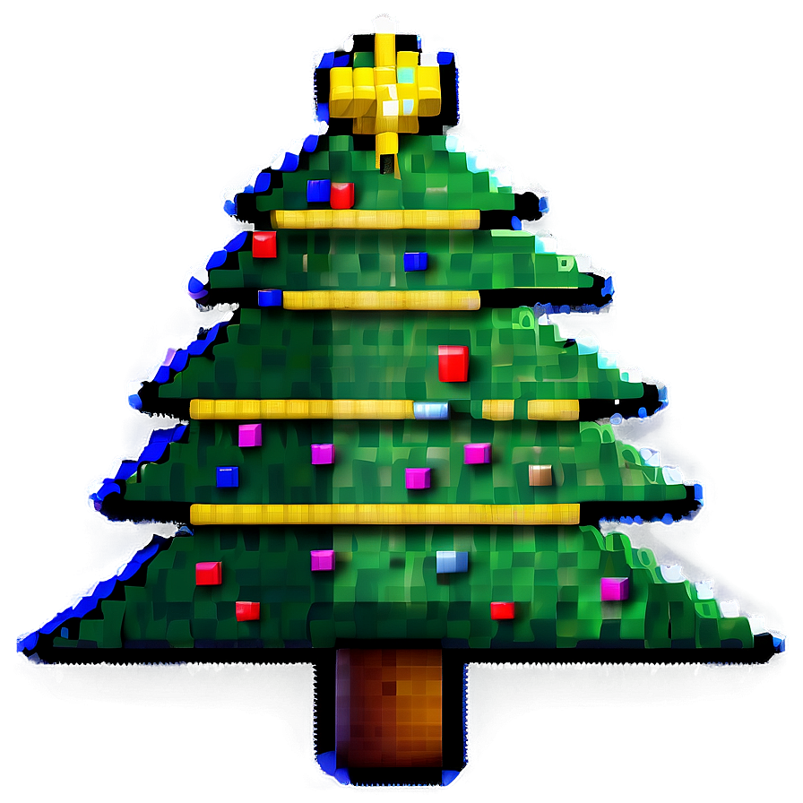 Pixelated Christmas Tree Png Wbt PNG