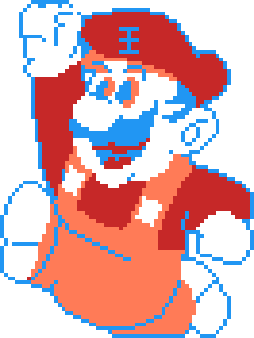 Pixelated Classic Video Game Character PNG