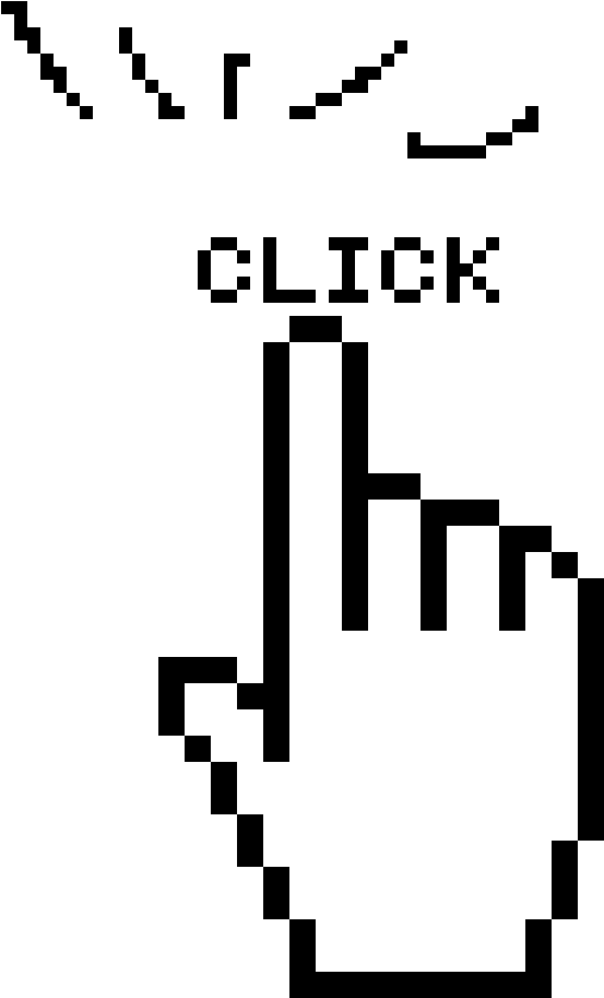 Pixelated Click Icon PNG