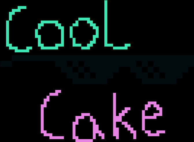 Pixelated Cool Cakewith M L G Glasses PNG