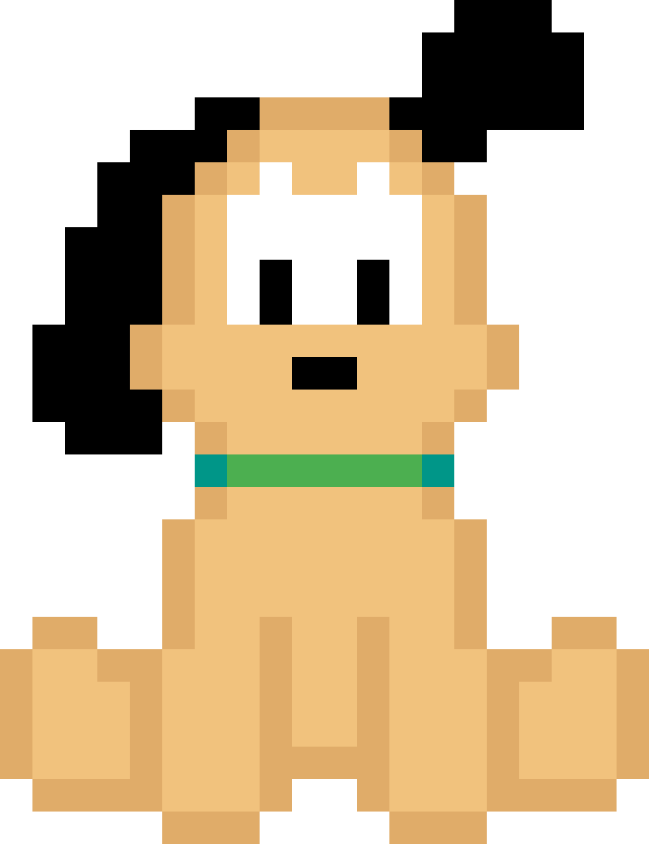 Pixelated Cute Dog Avatar.png PNG
