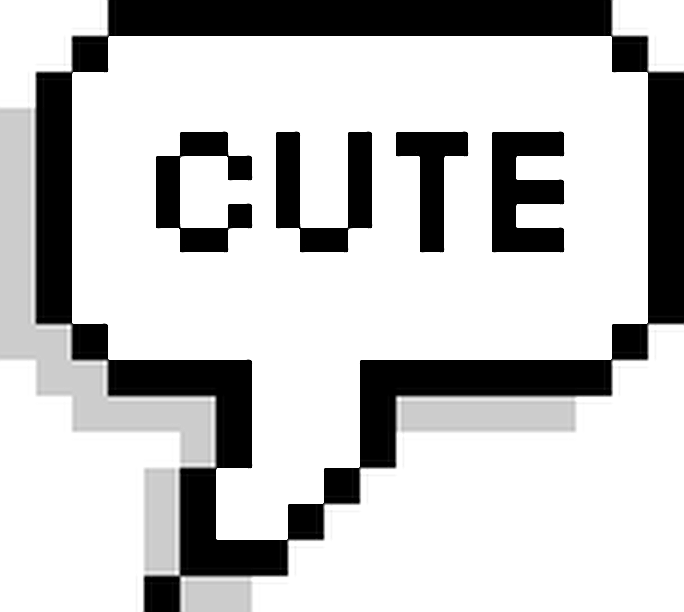 Pixelated Cute Speech Bubble PNG