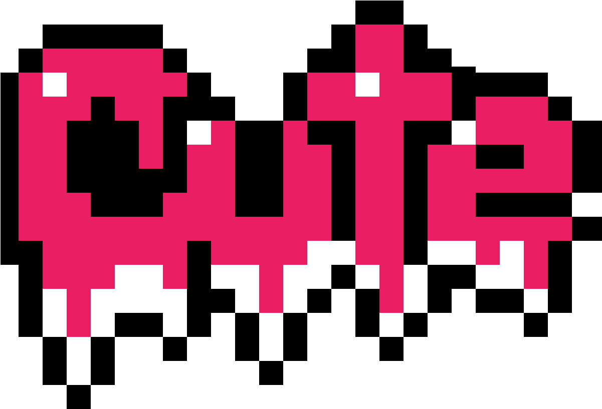 Pixelated Cute Text Art.png PNG