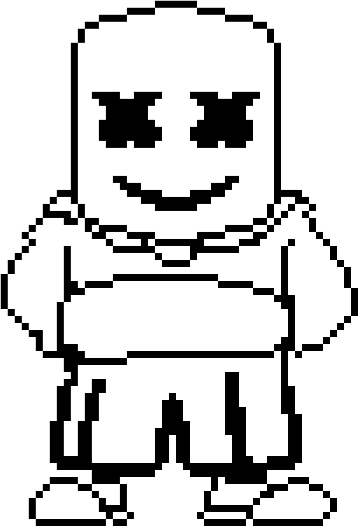 Pixelated D J Marshmello PNG