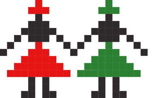 Pixelated Dance Partners PNG