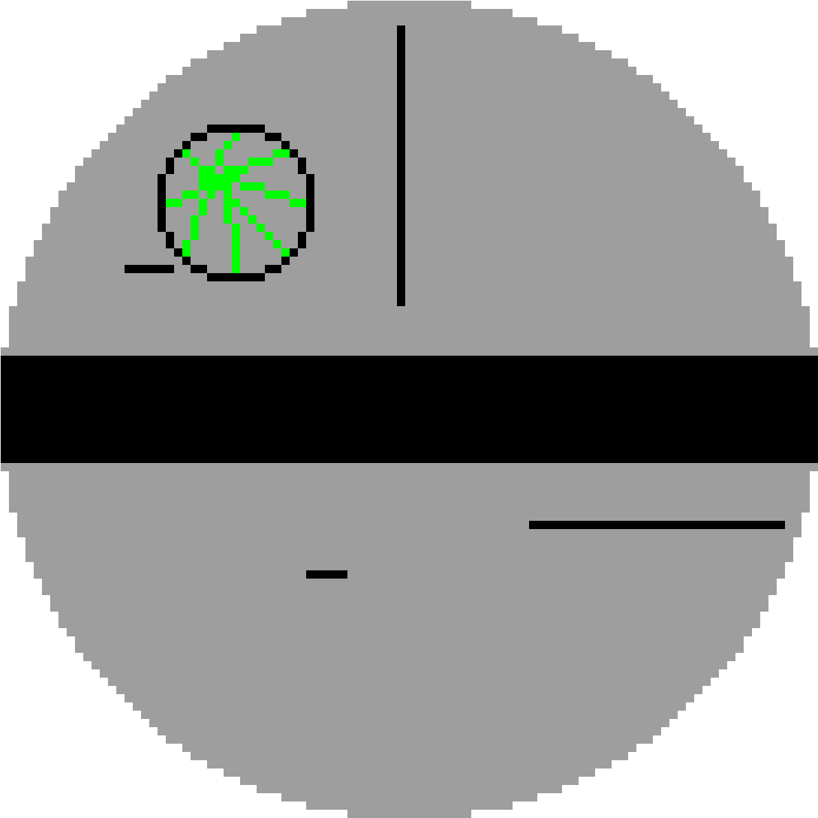 Pixelated Death Star Graphic PNG