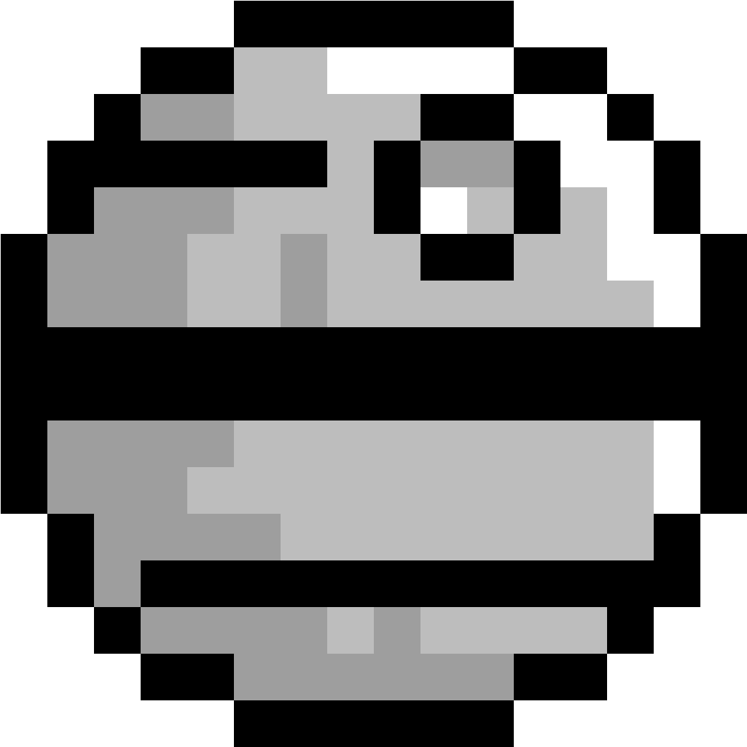 Pixelated Death Star Icon PNG