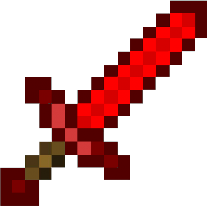 Pixelated Diamond Sword Graphic PNG