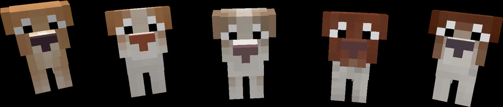 Pixelated Dog Collection PNG
