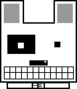 Pixelated Dog Face Artwork PNG