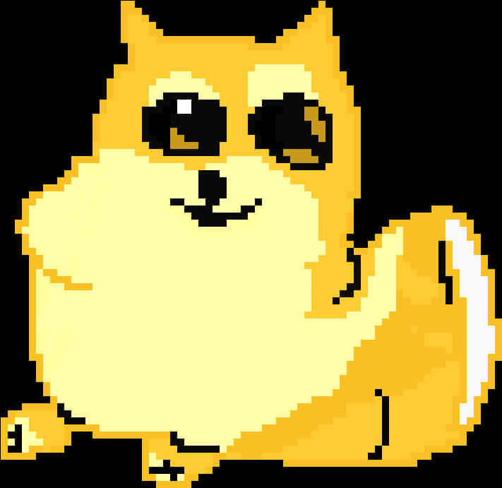 Pixelated Doge Meme PNG