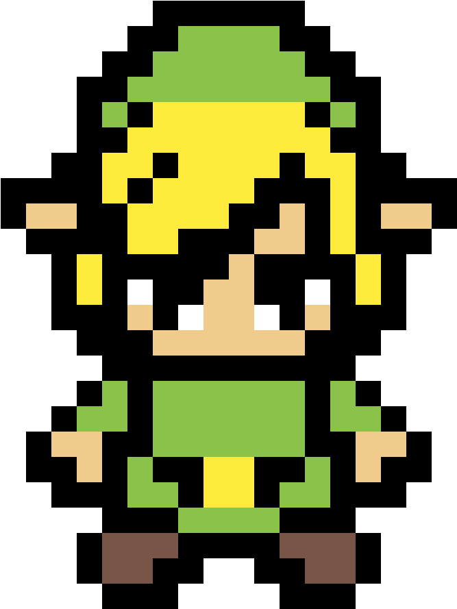 Pixelated Elf Character PNG