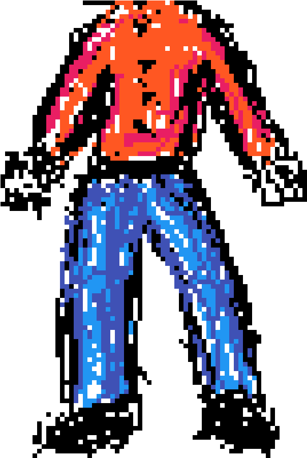 Pixelated Elvis Dance Pose PNG