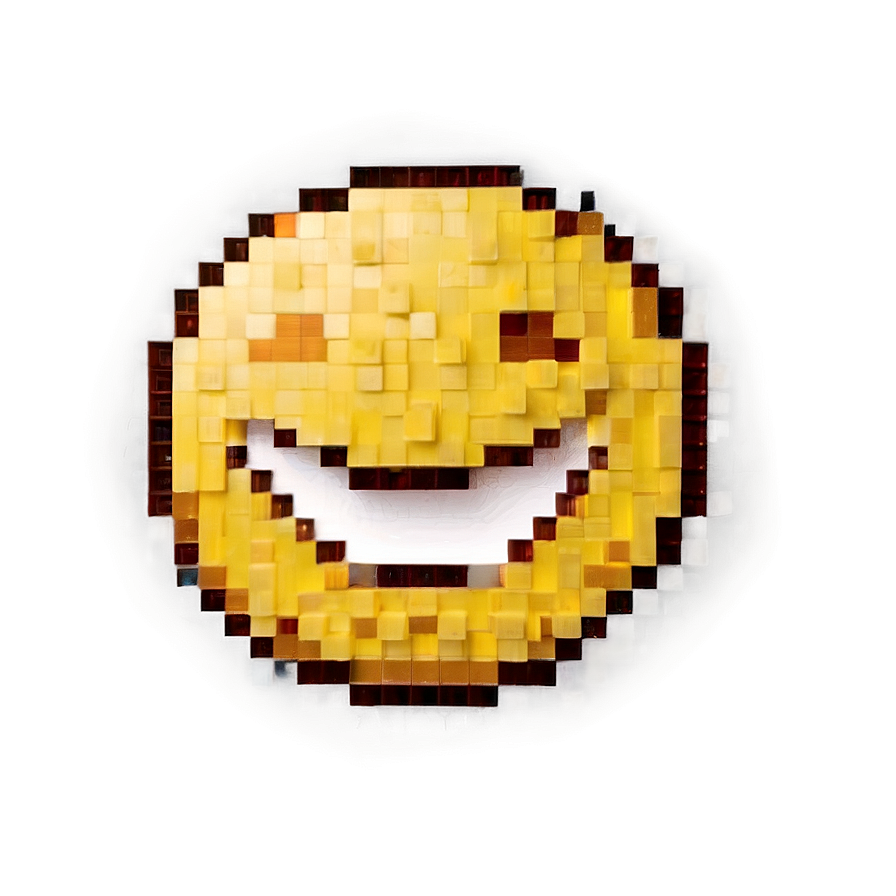 Pixelated Emoji Smiley Png 06242024 PNG