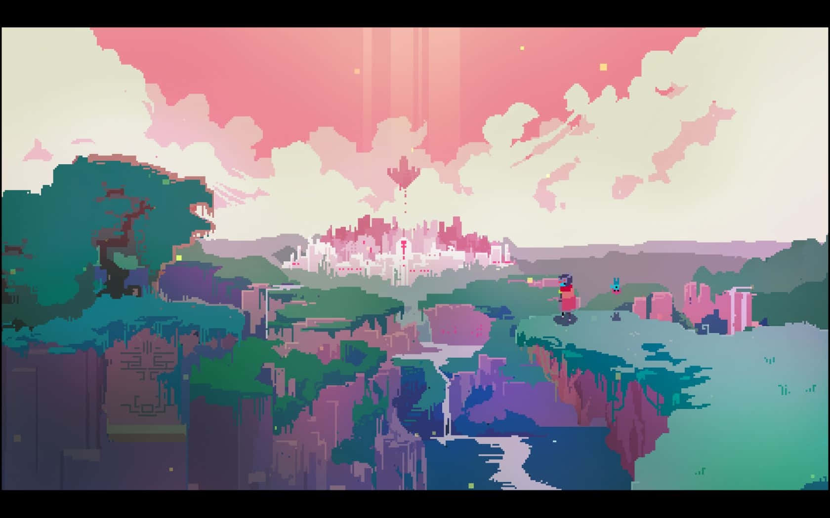Pixelated Fantasy Landscape.jpg Wallpaper