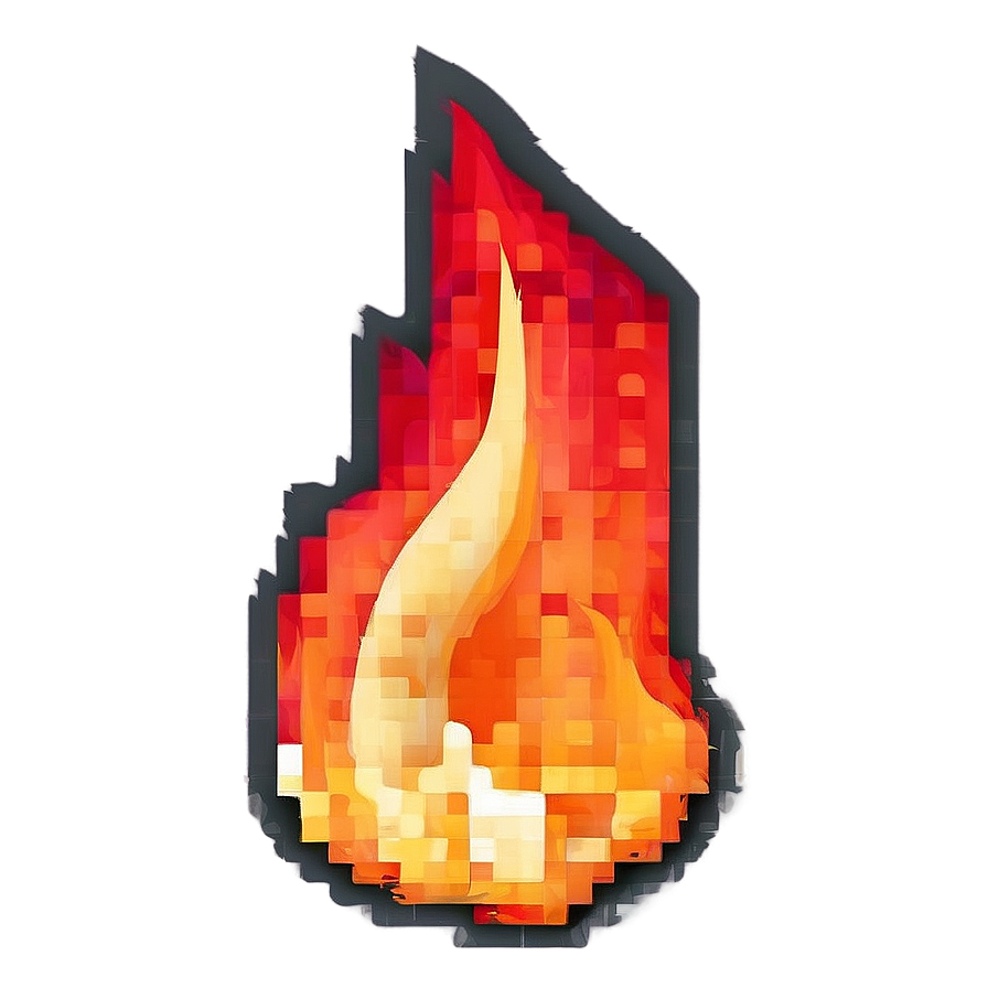 Download Pixelated Fire Flame Png 06242024 | Wallpapers.com