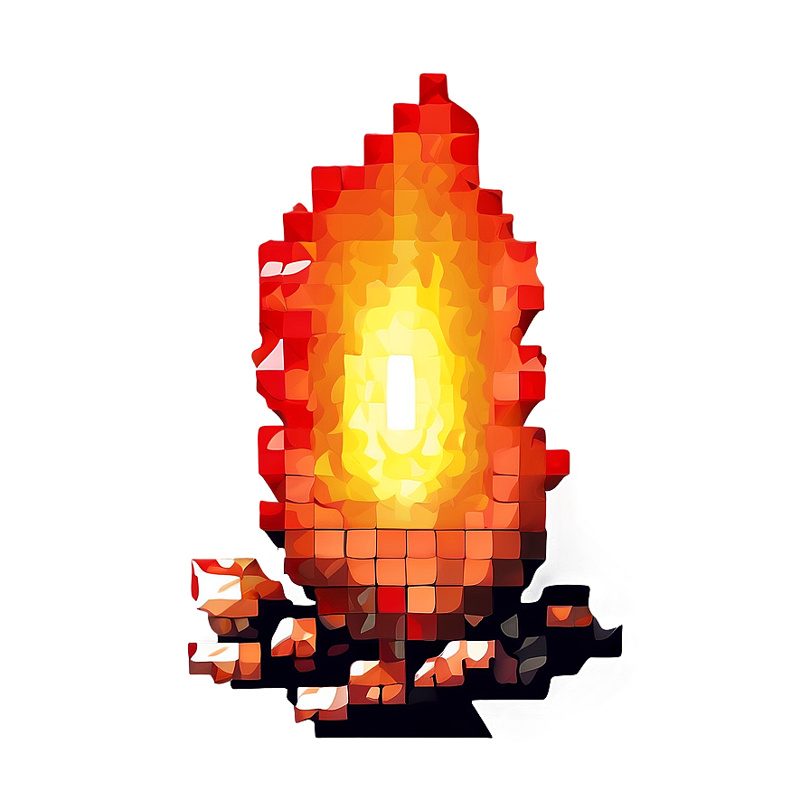 Download Pixelated Fire Flame Png Jjw84 | Wallpapers.com