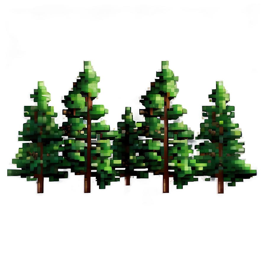 Pixelated Forest Landscape Png Duu61 PNG