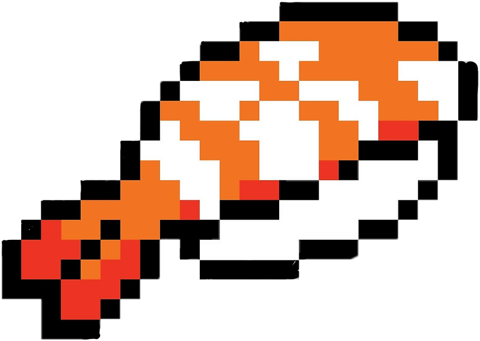 Pixelated Fox Tail PNG