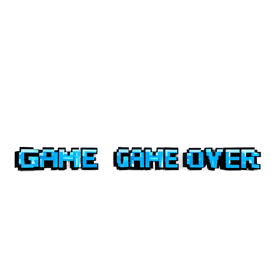 Pixelated Game Over Text Png 58 PNG