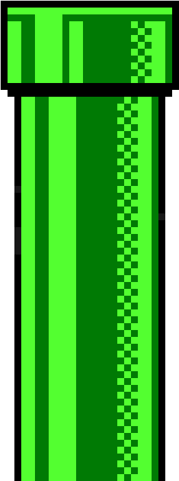 Pixelated Green Pipe PNG