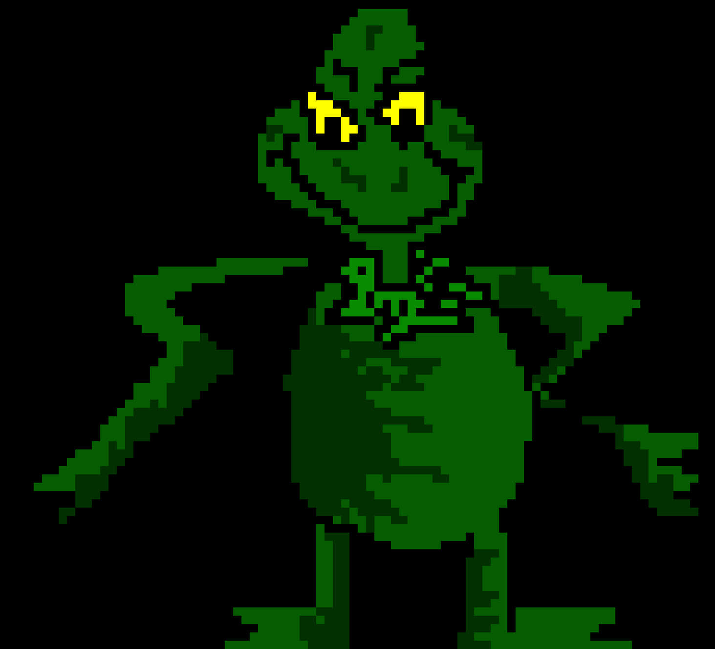 Pixelated Grinch Artwork PNG