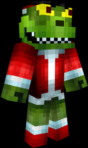 Pixelated Grinch Character PNG