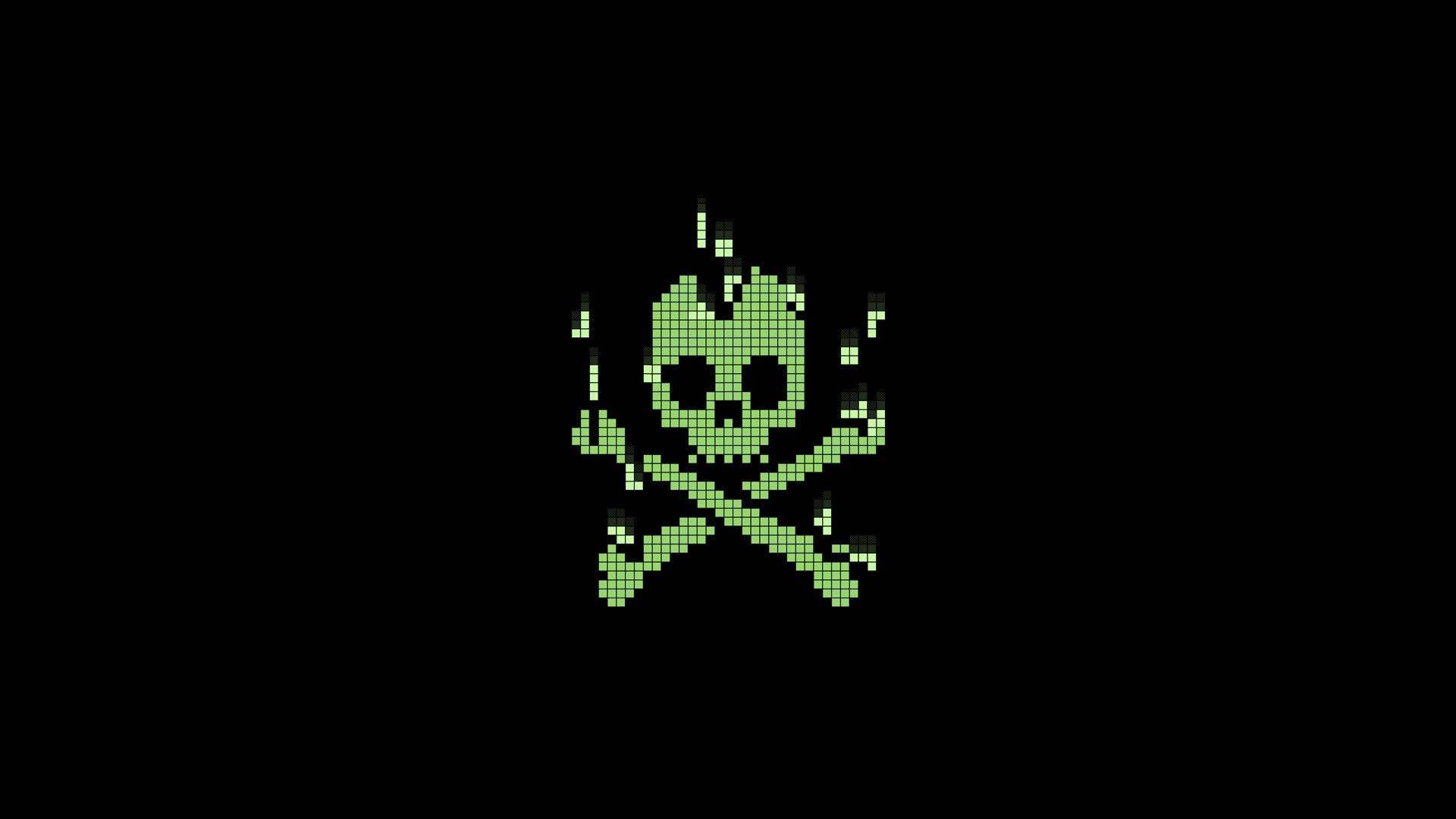 Pixelated Hacker Poison Skull
