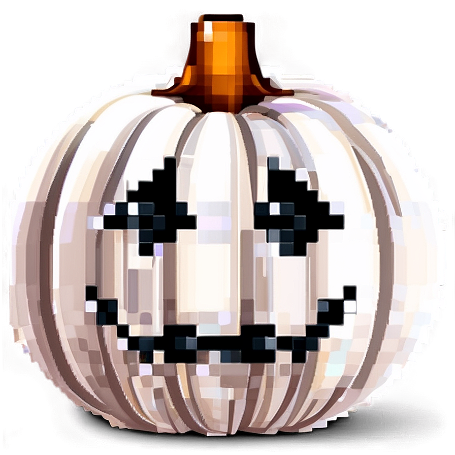 Pixelated Halloween Pumpkin Png 06242024 PNG