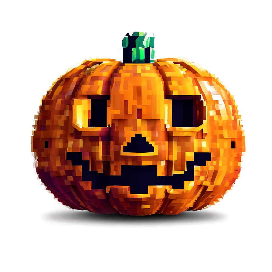 Pixelated Halloween Pumpkin Png Fim31 PNG