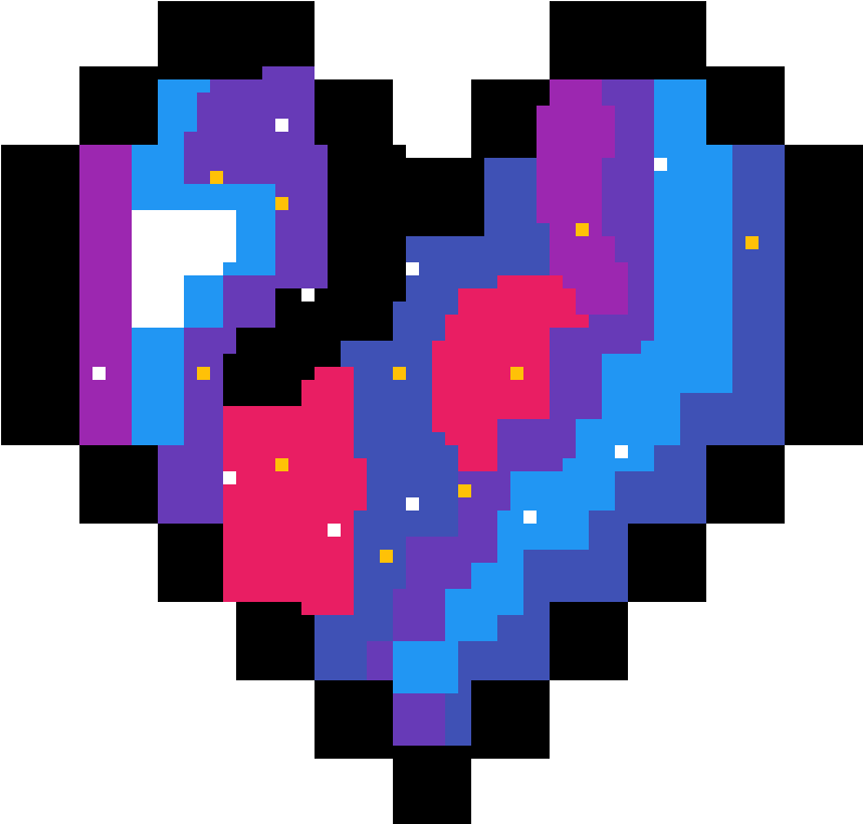 Pixelated Heart Artwork PNG