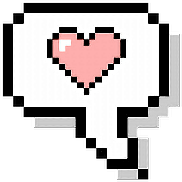 Pixelated Heart Cursor Icon PNG
